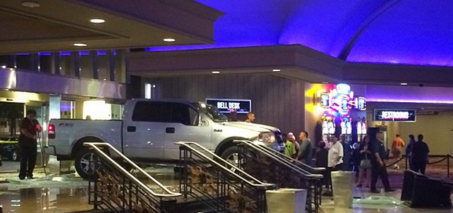 Man In Pickup Truck Crashes Into Stratosphere Hotel / Casino