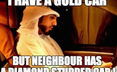 I Have a Gold Car but Neighbor has Diamond Studded Car
