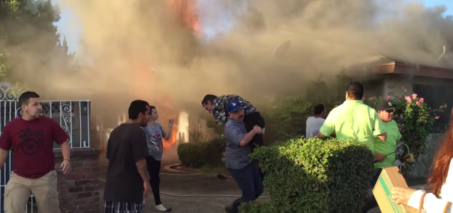 Man rescued from burning Fresno home VIDEO