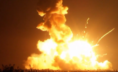 NASA Antares rocket explodes during launch VIDEO