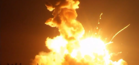 NASA Antares rocket explodes during launch VIDEO