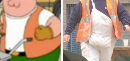 The Real Life Peter Griffin Meme - Construction Worker