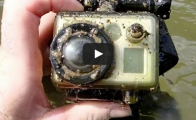 A GoPro's Big Adventure - GoPro tumbles through river