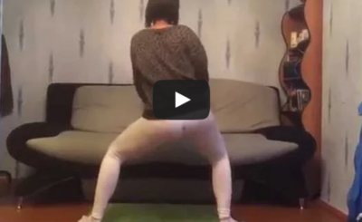 A Russian girl twerking craps her pants!