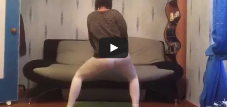 A Russian girl twerking to "Wiggle" craps her pants!