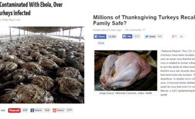 Avian Flu and Ebola Turkey Recall Hoaxes