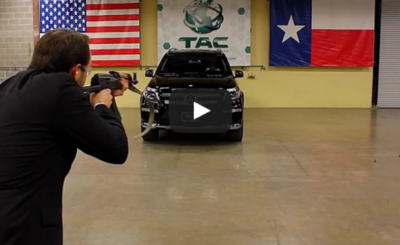 Bulletproof Mercedes Benz Shot with AK-47