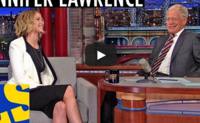 Jennifer Lawrence and David Letterman Sing!