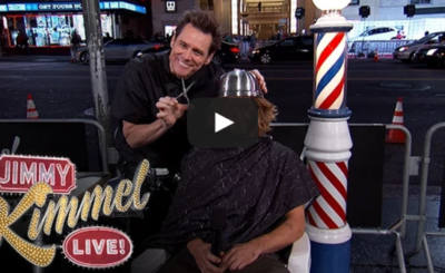 Jim Carrey Gives People Bowl Cuts on Hollywood Blvd.