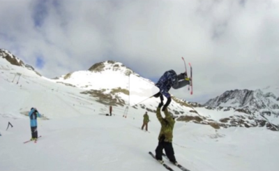 Proper High Five Video- Skiing side flip high five, Instagram