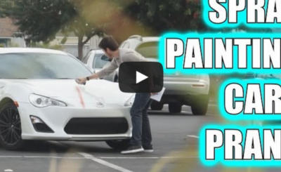 SPRAY PAINTING CARS PRANK!!