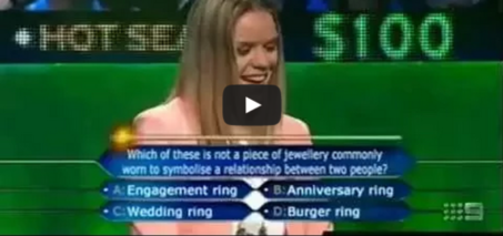 Australia's Who Wants To Be A Millionaire Fail Burger Rings