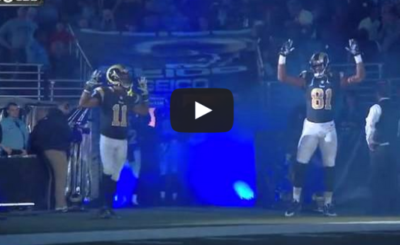 St Louis Rams Players Do "Hands UP Don't Shoot"