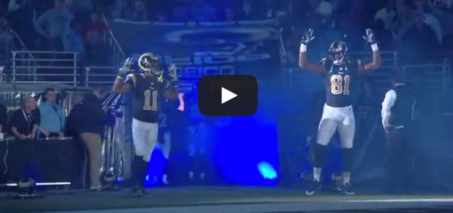 St Louis Rams Players Do "Hands Up Don't Shoot"