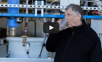 Bill Gates drinks water derived from sewage sludge