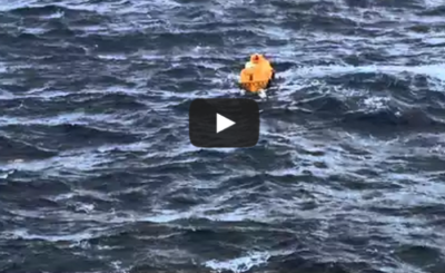 Rescue of man overboard from Disney Magic