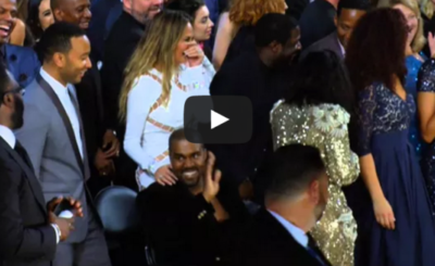 Kanye West crashing Beck's Album Of The Year Acceptance Speech