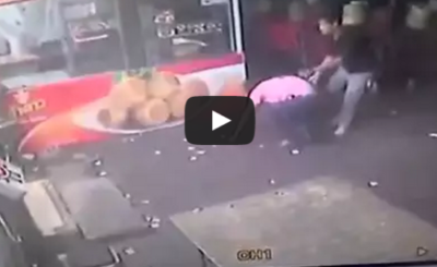 Man tries to kick Dog but face plants instead