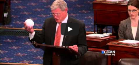 Sen. James Inhofe (R-OK) Snowball in the Senate (C-SPAN)