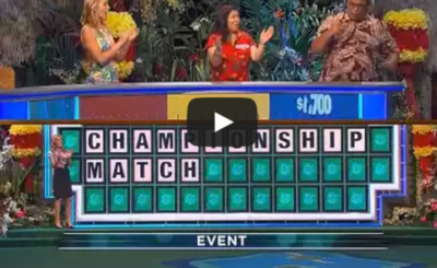 Wof "Championship Match" guess with 1 letter showing