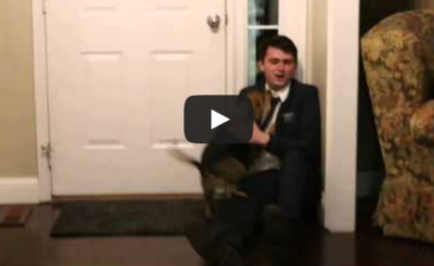 Dog reacts to return of Nathan after two year Mormon mission