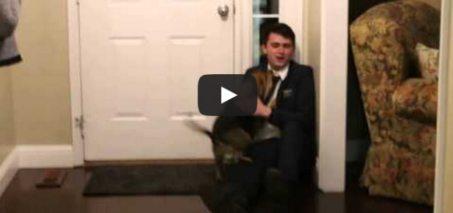 Dog reacts to return of Nathan after two year Mormon mission