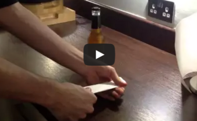 How to open a bottle of beer with a sheet of paper
