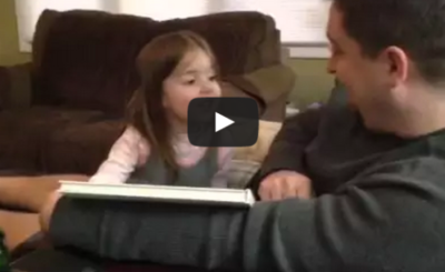 Little girl reacts to news she's going to be a big sister.