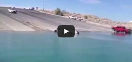 Crazy and dangerous boat launch