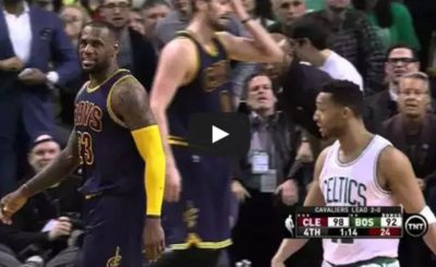 LeBron James blocks Evan Turner