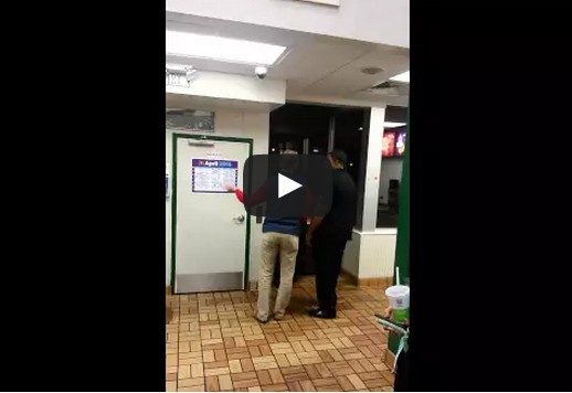 McDonald's worker LIGHTS UP drunk college student