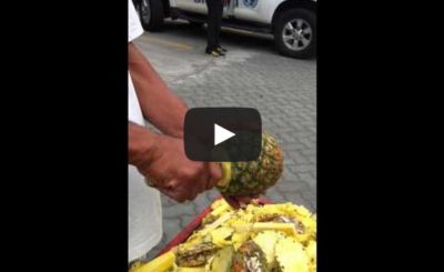 Prepare a pineapple in 70 seconds