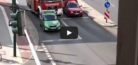 Driver won't move out of the way for a fire truck
