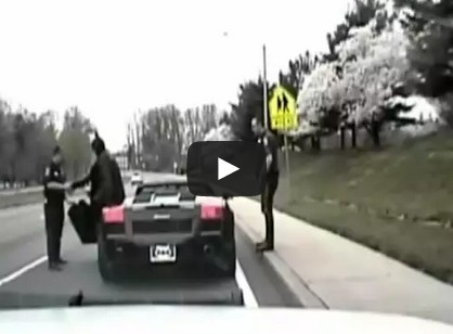Police Pull Over Batman on Lamborghini Batmobile