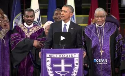 Obama sings Amazing Grace