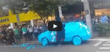 That's what happens when you park in a handicap spot in Brazil