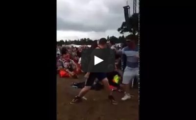 Guy dancing Uptown Funk at T in the Park