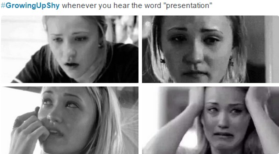 growing up shy whenever you hear the word presentation