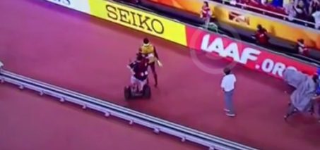 Guy on a segway takes out Usain Bolt