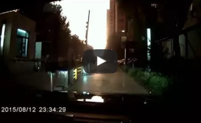 Tianjin Port Explosion Dashcam Video