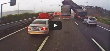 Tornado On The Road! - Dramatic Footage