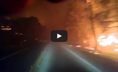 Escaping Anderson Springs during Valley Fire