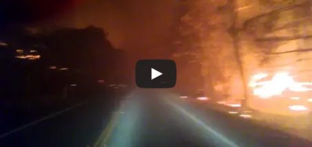 Escaping Anderson Springs during Valley Fire