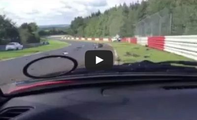 Huge Renault Megan crash at the Ring (Nurburgring nordschleife)