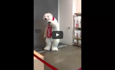 Funny Coca-Cola Mascot