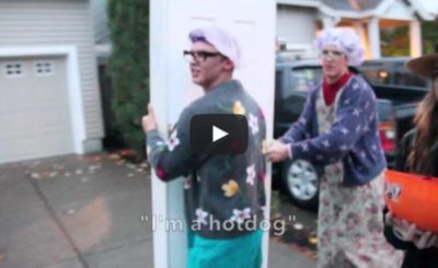 Reverse Trick-or-Treating with Door