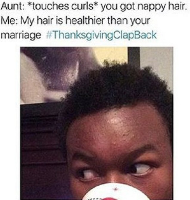 aunt touches curls you got nappy hair me my hair is healthier than your marriage