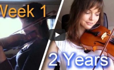 Adult beginner violinist - 2 years progress video