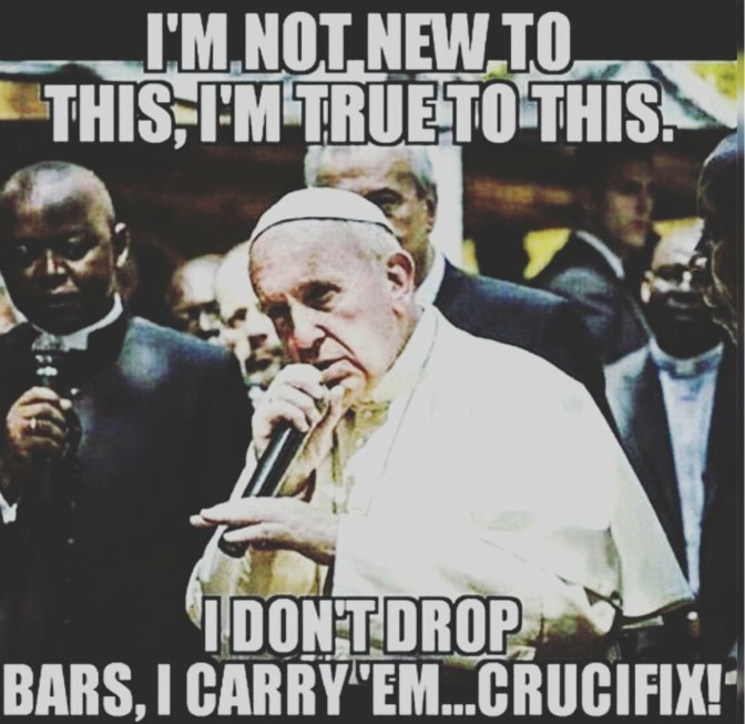 i'm not new to this i'm true to this i don't drop bars i carry em crucifix