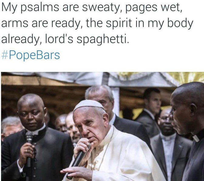 my psalms are sweaty pages wet arms are ready the spirit in my body already lord's spaghetti